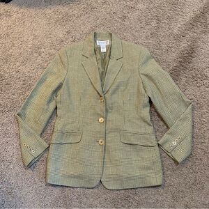 Talbots Collection Vintage Plaid Blazer 6